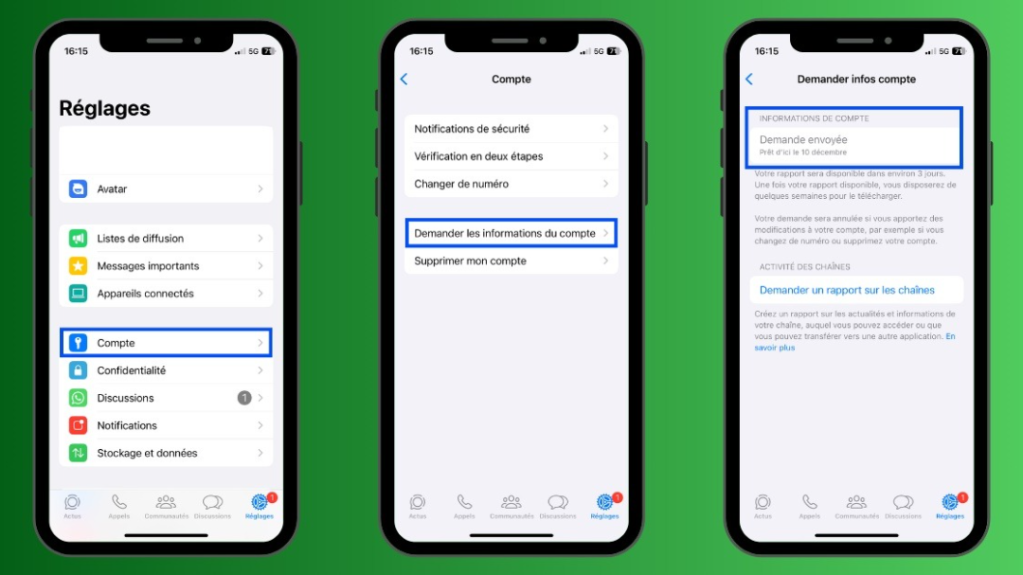 WhatsApp : comment obtenir vos données personnelles stockées par l’application